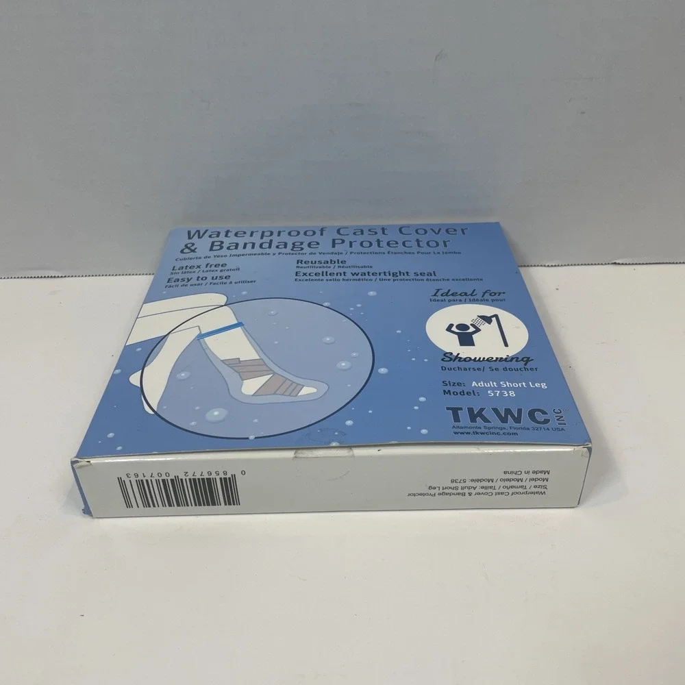 Waterproof Cast Cover Adult Short Leg‎ Bandage Protector Latex Free Reusable